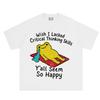 Wish I Lacked Critical Thinking Skills Funny Frog Meme Tshirt Unisex Unisex Fashion Tshirt Shortsleeved Casual Cotton Tshirts