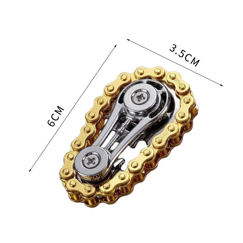 

Креативная игрушка-спиннер для пальцев в виде автомобильной цепи и шестерни - Сделай сам, декомпрессионный артефакт-маховик Gear Flywheel - Decompression Toy золотой