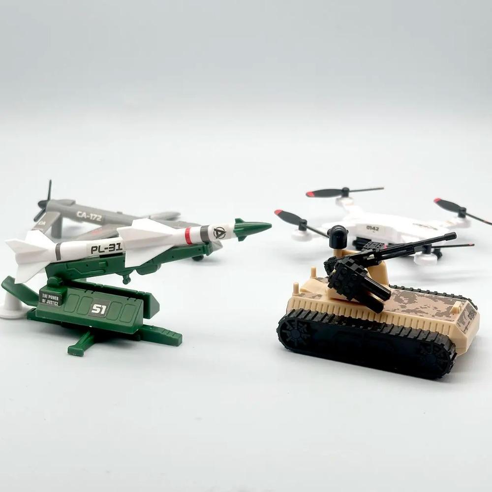 Krajowy Cyfrowy Model Złożeniowy Armii Czołg Rakieta Bezzałogowy Samolot Rozpoznawczy Zabawka Model Ozdoba