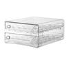 Egg Storage Box Transparent Space Saving Egg Container with Individual Slots Smooth Sliding Drawer Egg Holder for Kitchen Refrigerator