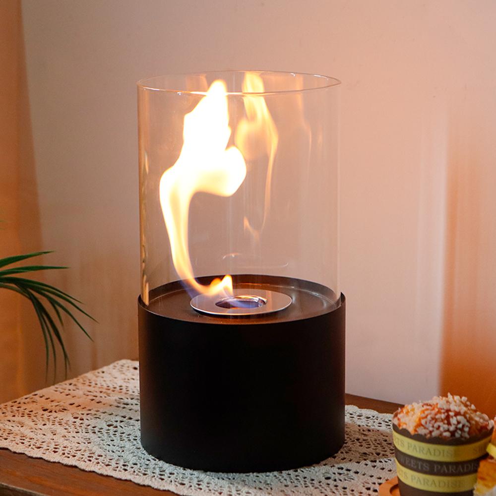 Tabletop Round Fireplace Smokeless Ethanol Fire Pit Outdoor Patio Alcohol Fireplace for Christmas New Year( EU US Shipping)