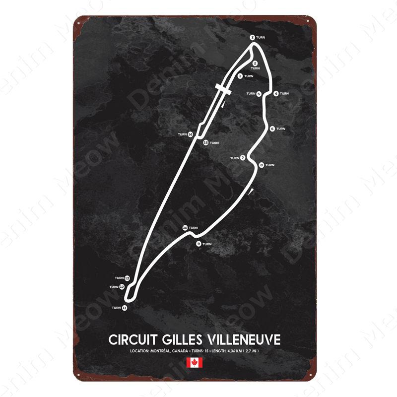 Vintage F1 Championship Metal Tin Sign, Racing Track Poster, Bar Cafe Club Wall Decoration, Grand Prix Circuit Iron Plaque,ZSS84