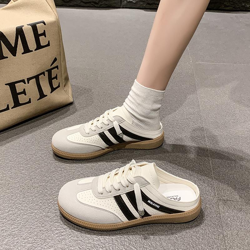 2025 New Retro Versatile Niche Pink Bag Head Slippers Popular Casual Shoes Women's Slippers
