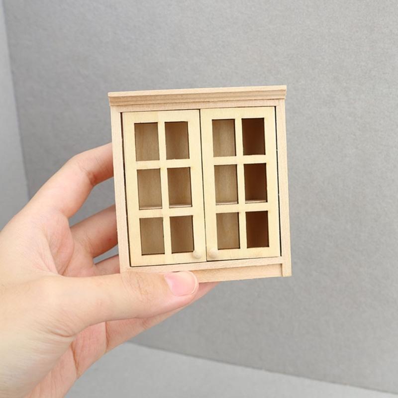 Wall Mounted Mini Cabinet Model Dollhouses Accessories For Bedroom Kitchen Living Room Tiny House Decoration
