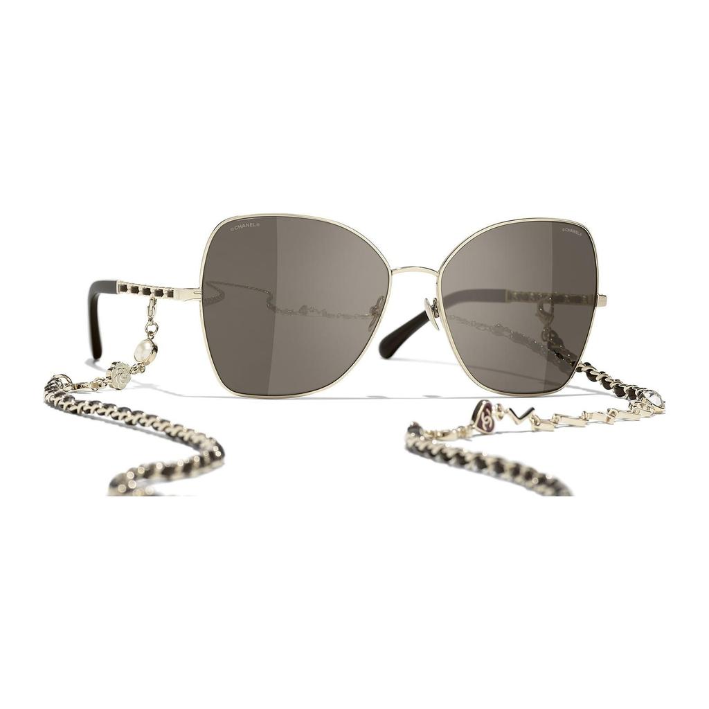 Chanel Chic Butterfly Metal Sunglasses Men sunglasses Gold CH4274QC3953
