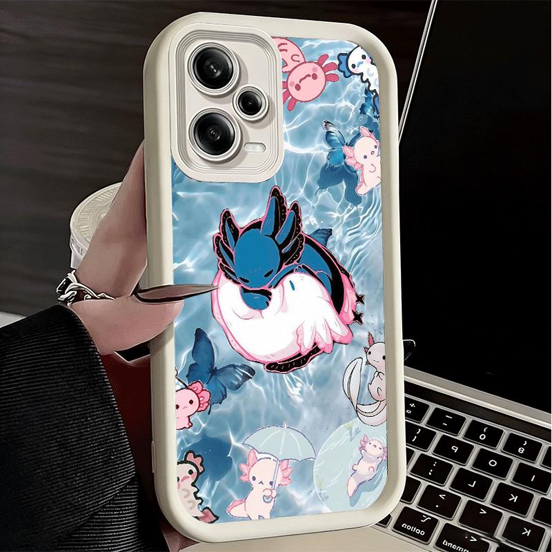 Phone Case for Xiaomi Redmi Note 15 14 13 Pro Plus Axolotl Cartoon Cute Shell 12S 11 11S 11T 5G 14S Soft Silicone Funda