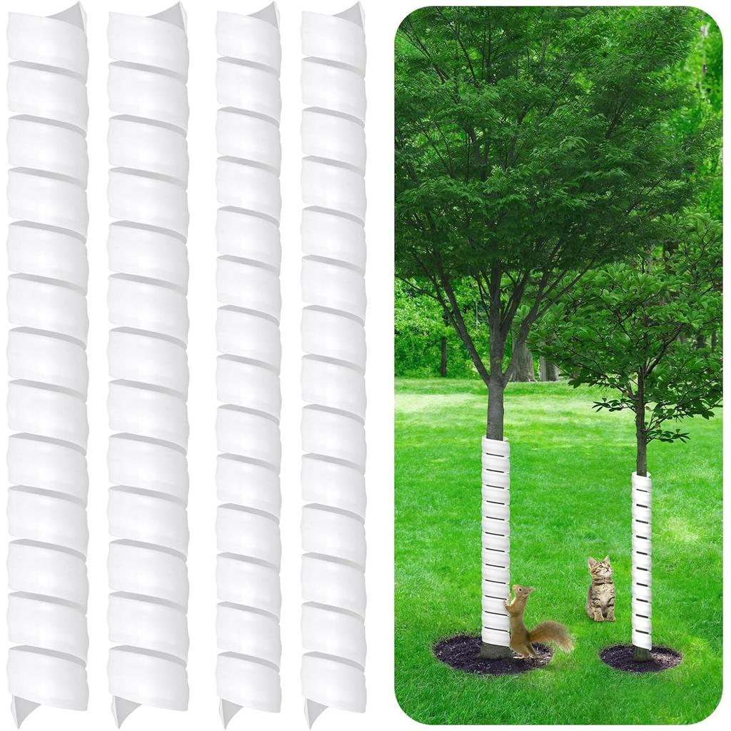 Tree Trunk Protector, Plastic Spiral-Type Tree Guard with 2 Size, Tree Protectors Tree Bark Tube Wraps to Protect Saplings Plants fromRodents Mowers