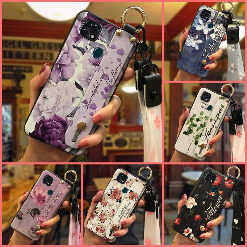 Anti-knock Kickstand Phone Case For ZTE Blade V2020 Vita/Blade20 Smart/10 Smart Protective Flower Ring Back Cover