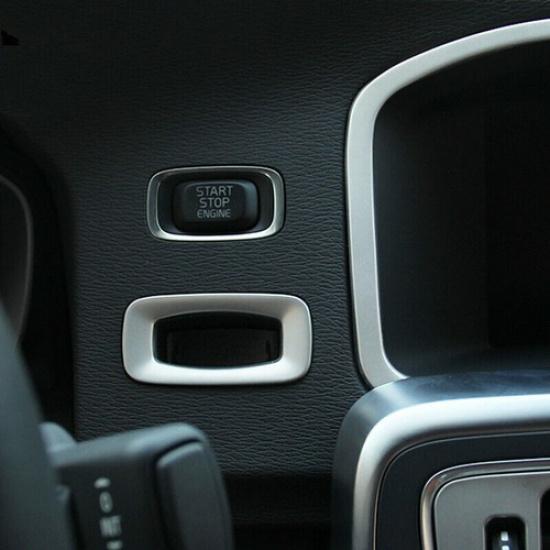 Car Key Hole Frame Decoration Cover Trim Decal For Volvo S60 V60 Stainless Steel