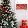 Christmas Wooden Wall Decor Sign 7.9x3.9 Inches Front Door Hanging Sign Holiday Home Decoration Supplies