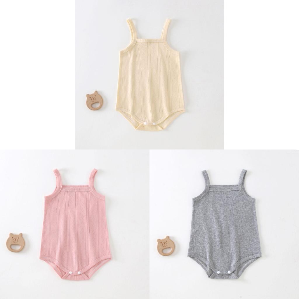 Baby Sleeveless Bodysuit With Breathable Cotton Fabric For Newborns Summer Infant Clothing