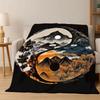 Simbol Yin Yang Tai Chi Chinezesc Pătură din Flanel Moale Caldă pentru Dormitor Sufragerie Pat Călătorie Camping Picnic Cadou