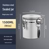 Stainless Steel Airtight Coffee Bean Storage Jar with Breathing Valve & Spoon