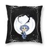 Coraline Noise Pillowcase Double-Sided Printing Fabric Cushion Cover Decor Button Throw Pillow Case Cover Bedroom