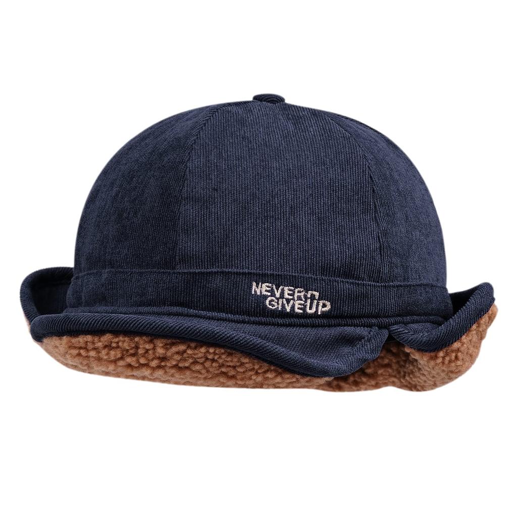 Clape Flight Cap for Men and Corduroy Pilot Cap with Ear Winter Hat for Outdoor and Foldable Women, Flaps, Warmth, Skiing, Windproof, Activities,