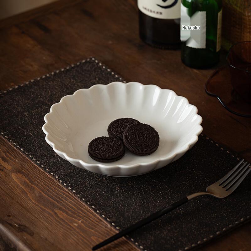 

Ruhan Ceramic Petal-Edge Dumpling & Serving Plate