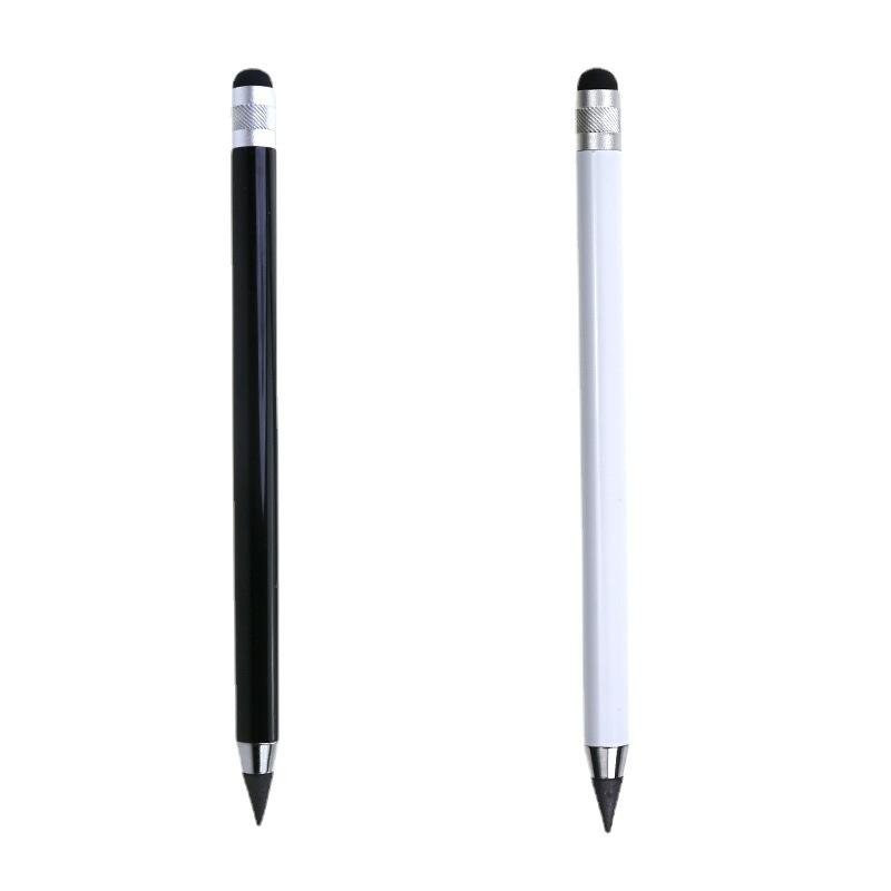 Silicone Permanent Pencil Head Dual-use Condenser Stylus Writing Erasable Pencil for Students