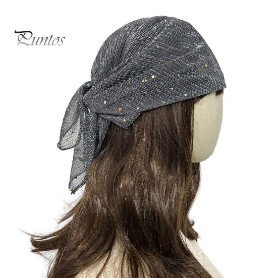 Sequin Headscarf Headscarf, Multi-Purpose Turban Headband Square Scarf, Adjustable Versatile Hair Scarf Strap Bohemian Style Head Wrap for Travel
