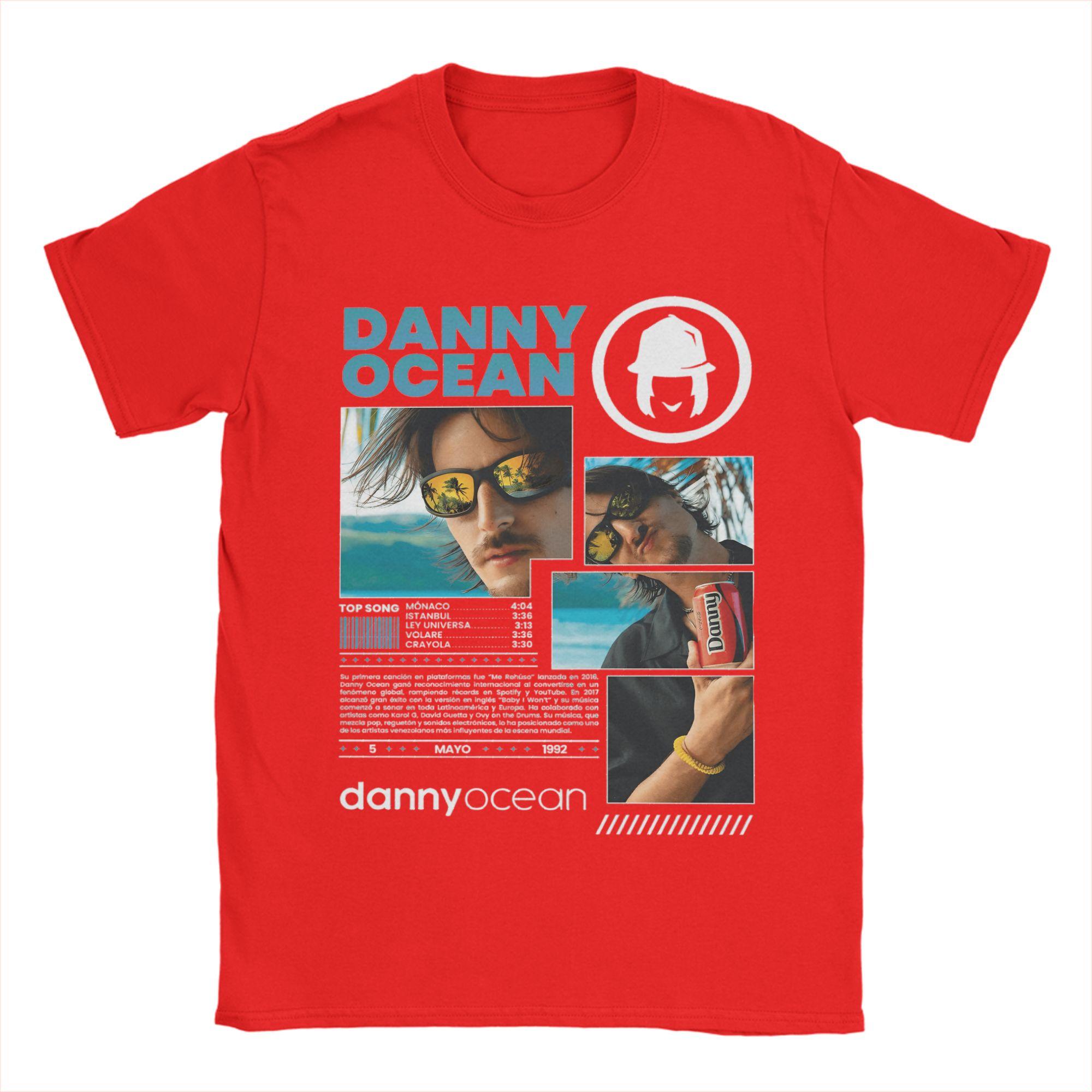 

Singer Dannys Ocean Harajuku Album TShirt Beach Pure Cotton TShirts For Unisexs Design Tshirt Short Sleeves Y2K Funny Clothes S