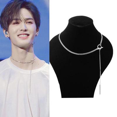 Lehua Zhu Zhengting Style Unisex Stainless Steel Necklace - Versatile Short Chain for Men and Women