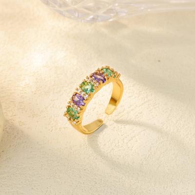 Bagues pour femmes Couleur Or de Luxe avec Forme de Zircon Goutte d'Eau Cadeau d'Anniversaire Délicat Bague d'Ouverture Élégante pour Fille Bijoux de Mariage