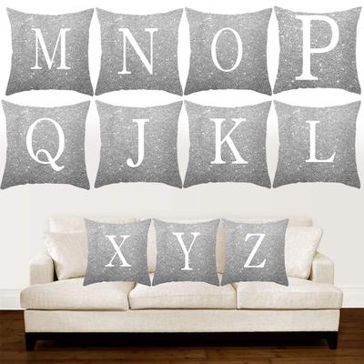 Home Sofa D/écor Scrabble Alphabet Letter-L Pillow Case Cushion Cover