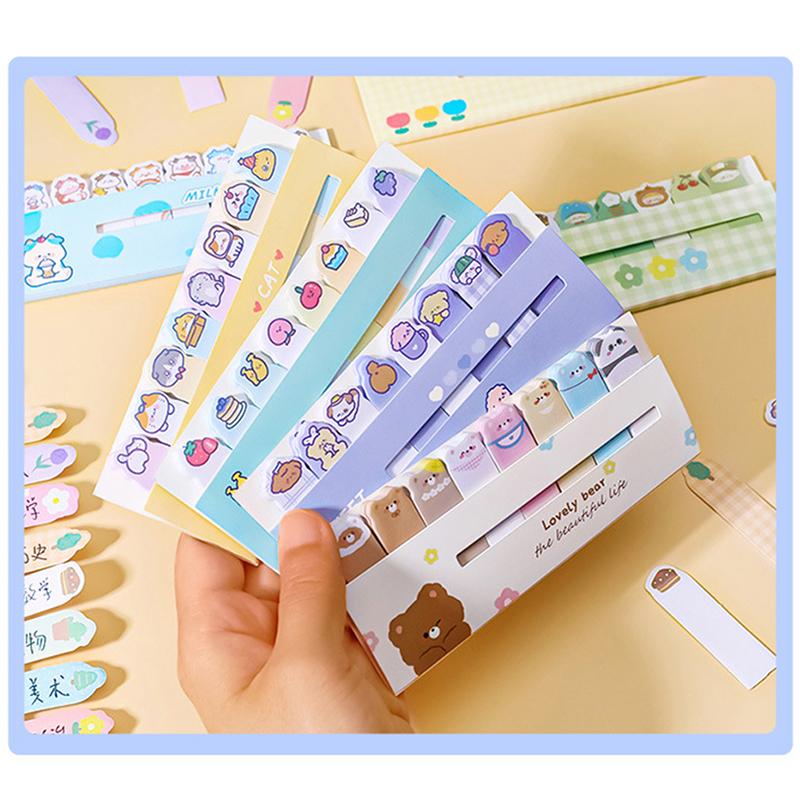 120 Sheets Kawaii Animal Sticky Note Classified Index Sticker Label Bookmark