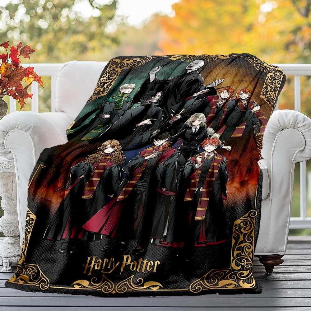 1pc Harry Potter Voldemort Hogwarts Outdoor Flannel Throw Blanket All Season Soft Warmth,Home Decor 1031175