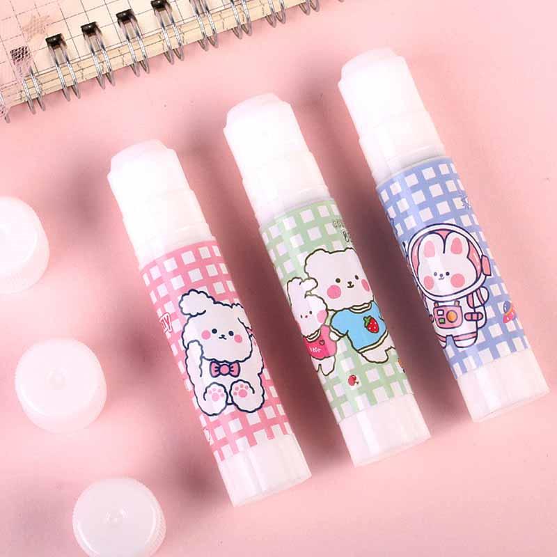 Cartoon Glue Stick for Students Kids High Viscosity Solid Adhesive Strong Bond Fun Stationery School & Office & Home Supplies