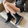 2025 Women's Retro Martin Boots: Autumn Platform, Thick Sole, British Style, Trendy Yellow Short Boots