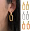 Twisted Spiral Stainless Steel Earrings Stainless Steel Drop Dangle Earrings  For Women