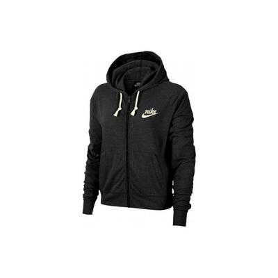 Casual Hooded Zip Long Sleeve Sweatshirt Women Sweatshirt Black CJ1695-010