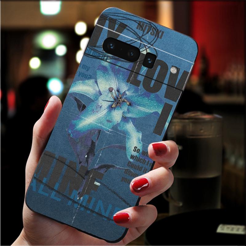 For Google Pixel 10 9 Pro XL Silicone Phone Soft Case For Google Pixel 9A 8A 7A 6A 5 Cover Shell Oil Painting Lily Flower Google Pixel 9a