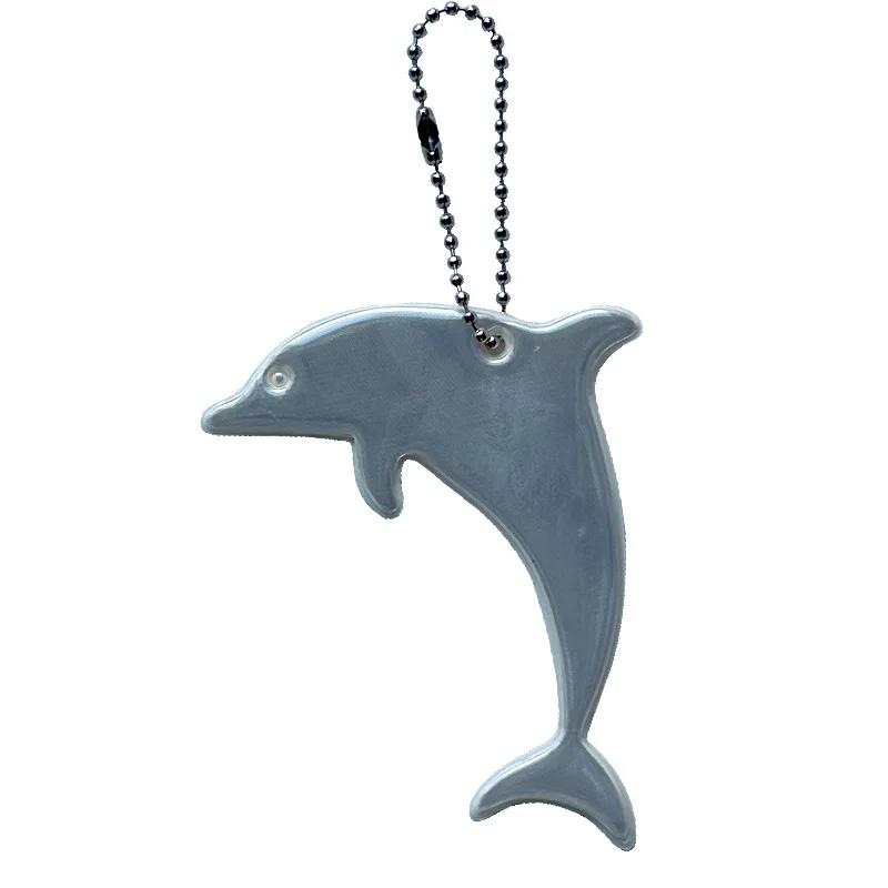 

Милый дельфин светоотражатель безопасности светоотражающие брелки автомобильные брелоки подвеска сумка аксессуары для куртки рюкзак коляски инвалидные коляски 1pcs белый