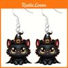 Themed Halloween Earrings Featuring Each Cat Demon Pumpkin And Skull Pattern
