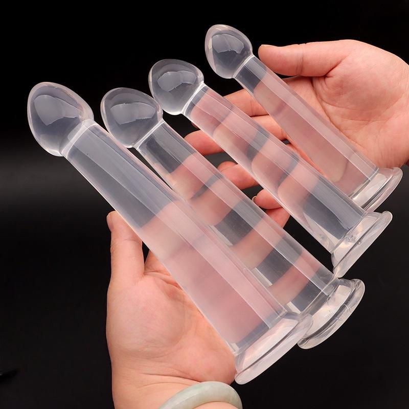 Transparent Anal Plug with Strong Suction Cup G-spot Vaginal Prostate Massager