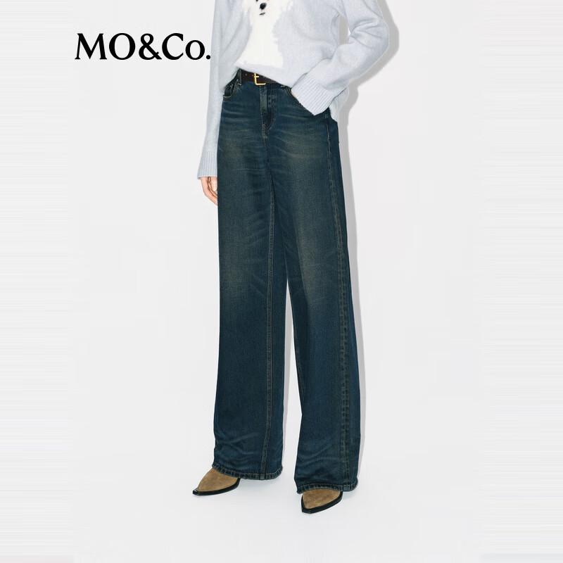 MO&Co. Women's Denim Straight-Leg Jeans