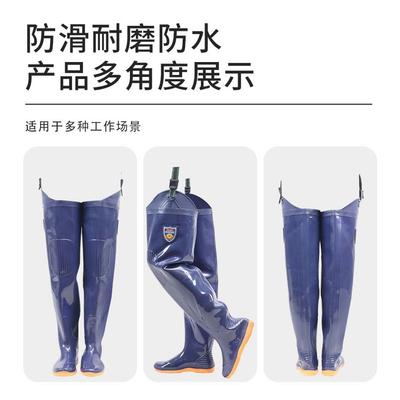 Rain Boots Water Boots Fishing Shoes Anti-half Body Wading Wear-resistant Non-slip Fishing Over the Knee Water Rain Soft Sole