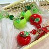 Keychain 3D Fruit Shape Keychain Pendant Red Green Fruit Charm Key Holder Mobile Phone Bag Hanging Ornament
