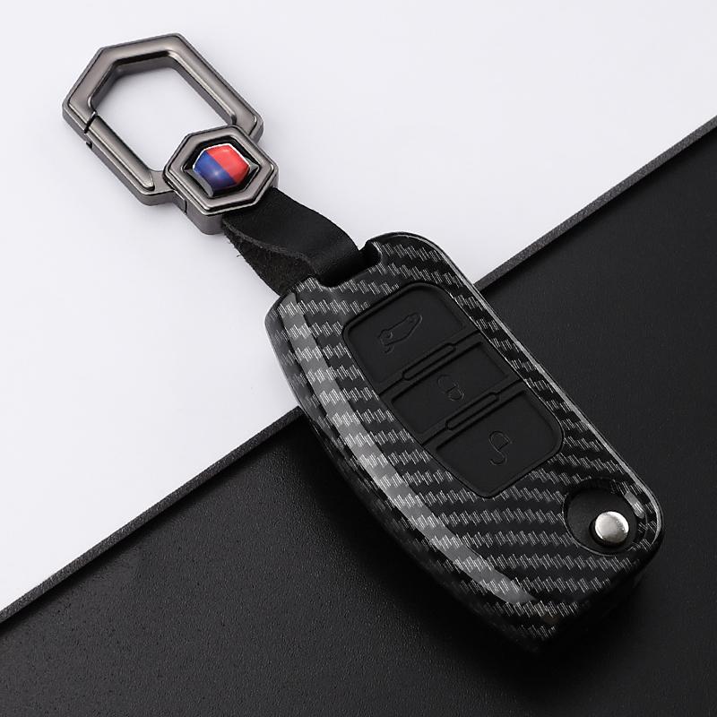 ABS Carbon Fiber Style Car Key Case Cover Fob for Ford B-Max C-Max Eco Sport Galaxy Fiesta Focus 2 Ecosport Kuga Escape Falcon