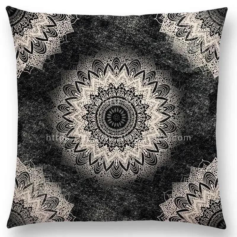 New Dreamy Rainbow Boho Beautiful Flower Gorgeous Floral Mandalas Fantasy Moon Stars Prints Cushion Cover Throw Pillow Case