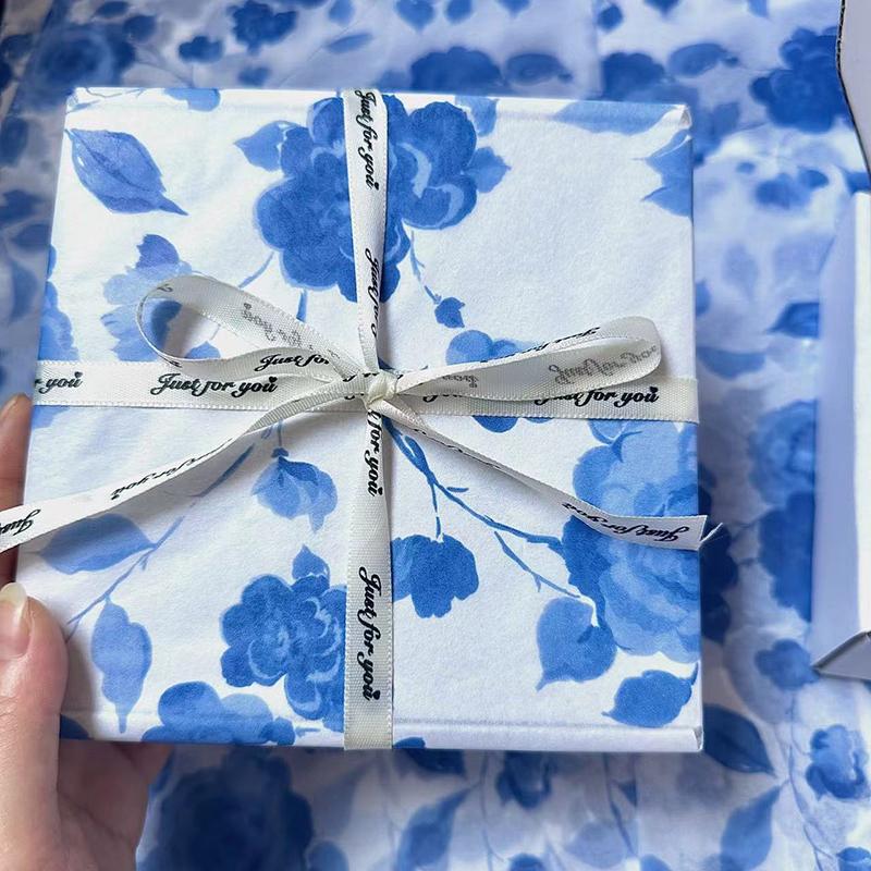 

10 шт. Синяя роза Сиднейская бумага Французский стиль Подарочный букет Оберточная бумага для цветов Оберточная бумага для цветов Выпечка тортов