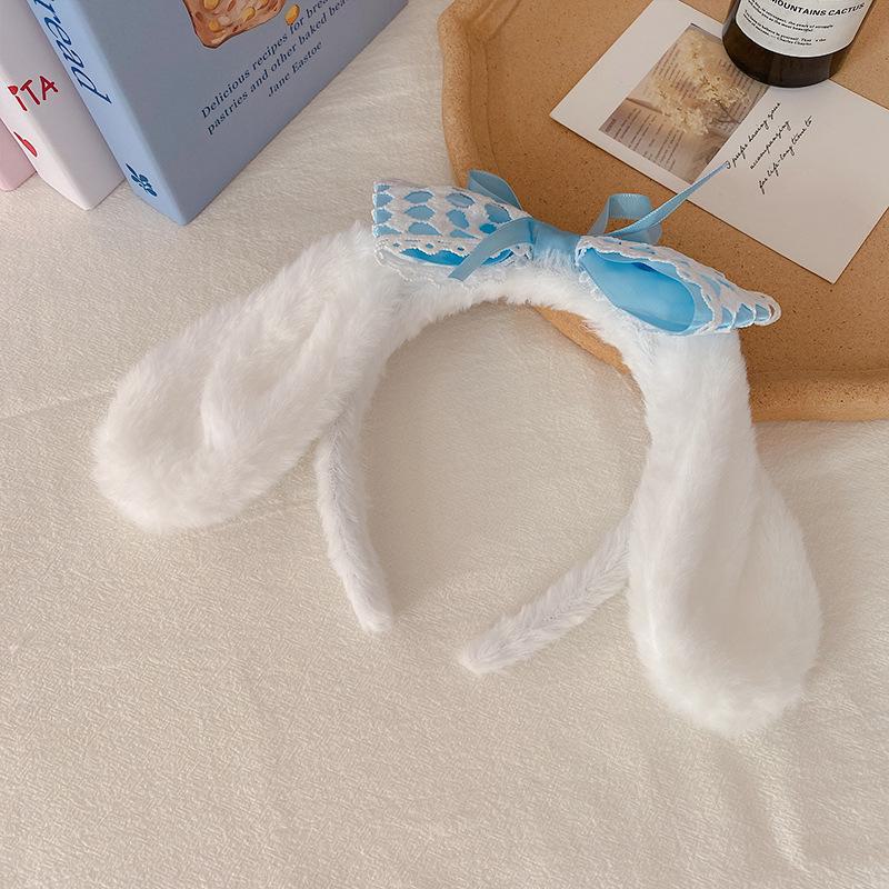 

Новый стиль мультяшная повязка на голову с ушками собаки и кролика и бантом – милый девчачий аксессуар для волос big ears