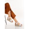 Women's Leather Wedge Heel Casual Sandals