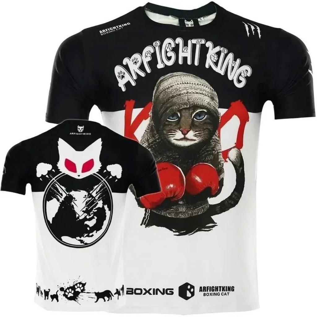 2025 Nové Letní 3D Muay Thai Potisk Tričko Módní Sportovní Posilovna Krátký Rukáv Pánské Cool Hip Hop Oblečení Pánské Tričko Top