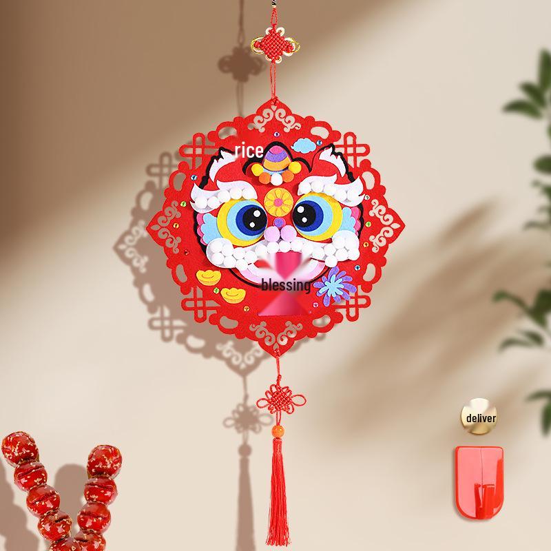 

2025 Сделано вручную Сделай сам Детский сад Год Змеи Набор наклеек и украшений с новогодним иероглифом Фу