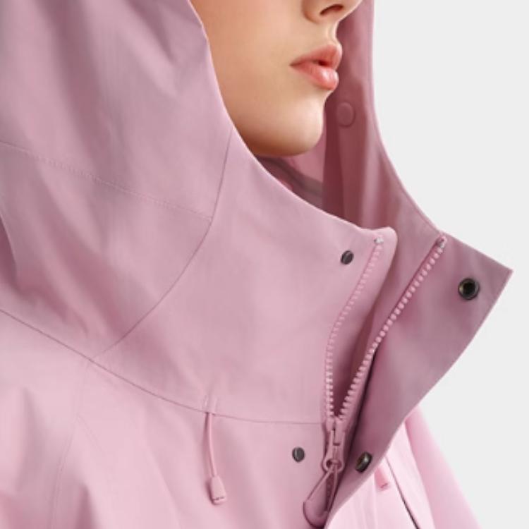 Fila Fitness Hiking Waterproof, Windproof, And Breathable Windbreaker Jacket Unisex Dark Cherry Blossom Pink A51M441703F-PK