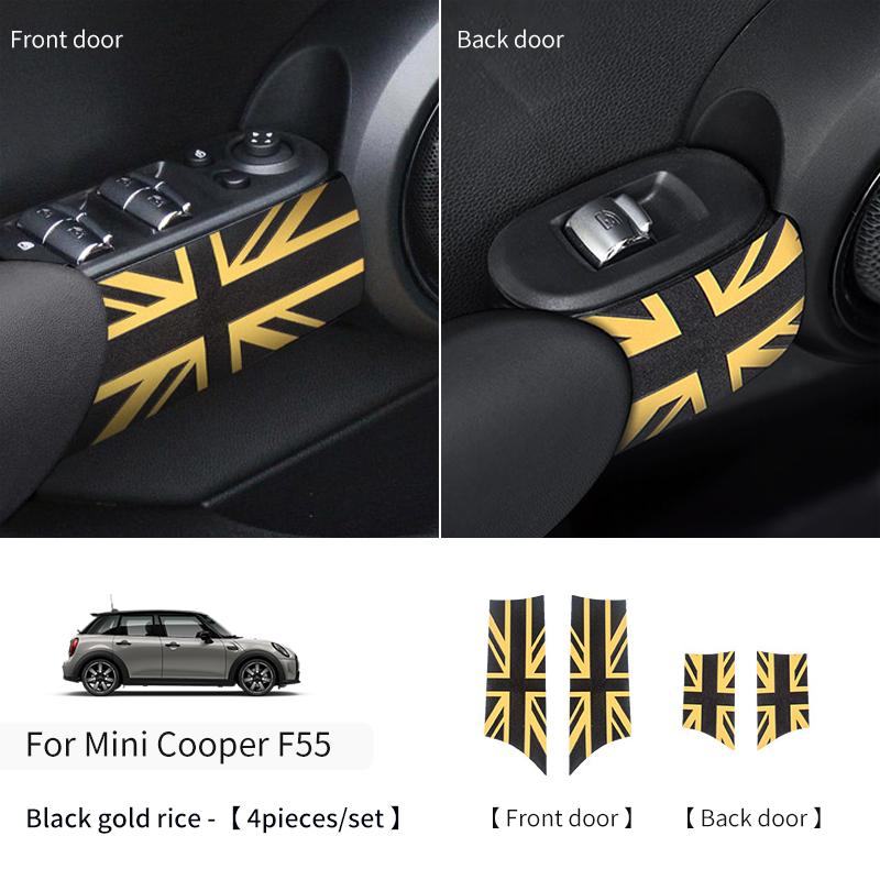 Autocollant Accoudoir de Porte de Voiture Pour Mini Cooper F55 F56 Cuir PU Poignée de Porte Auto Autocollant Accessoires de Décoration Intérieure de Voiture