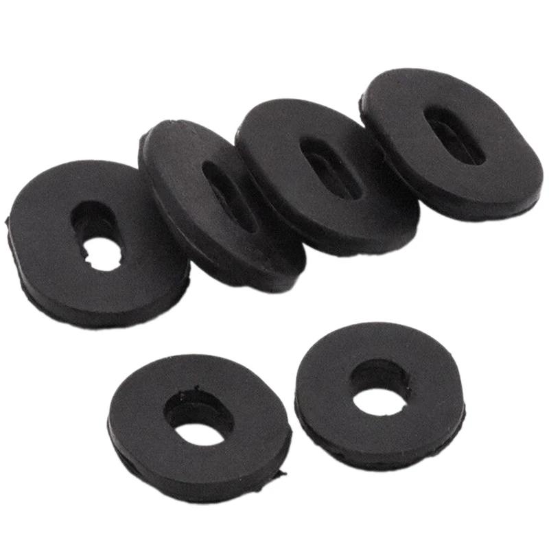 12Pcs/Set Motorcycle Body Side Cover Black Rubber Grommet Fairing Washer Bolts Fixed Rubber Ring Motorcycle Exterior Accessories