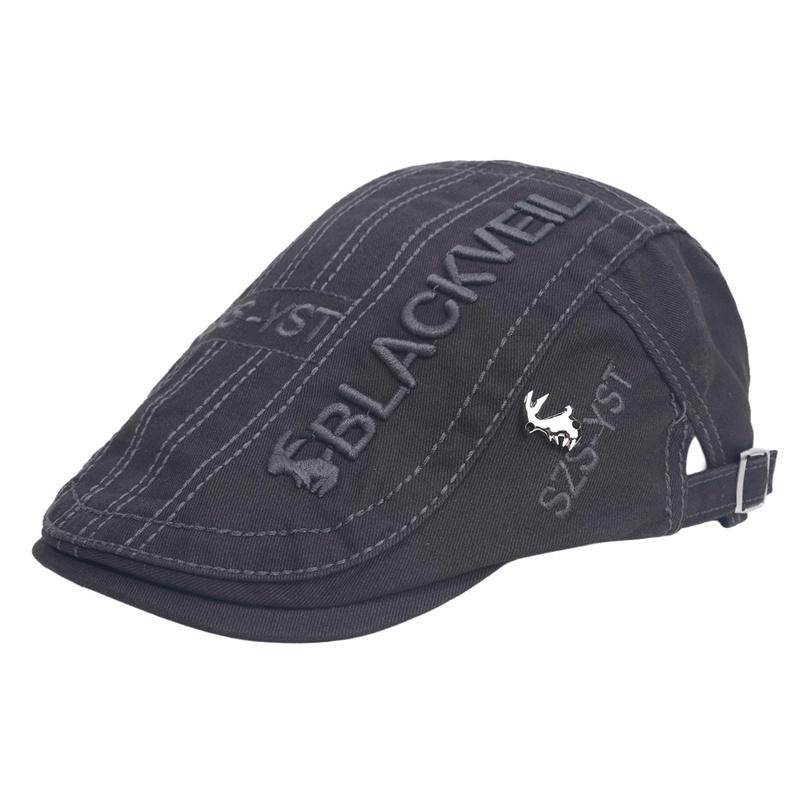 Men Beret Fashion Rabbit Embroidery Flat Caps Spring Summer Visor For Male Fashion Vintage Newsboy Cap Casual Berets Adjustable 58-60CM